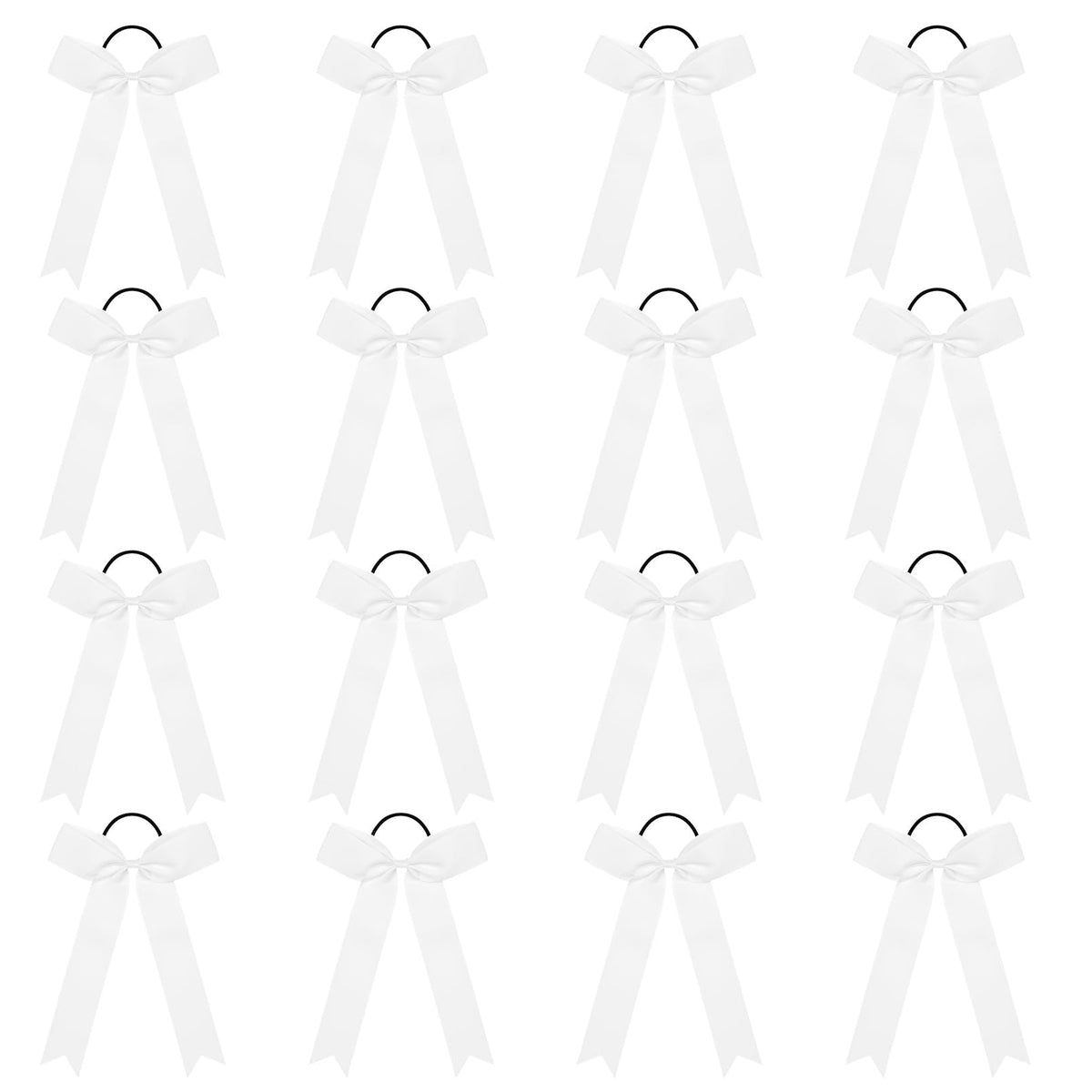 DEEKA front packaging showing 16 white collegiate bows, great for team matching
