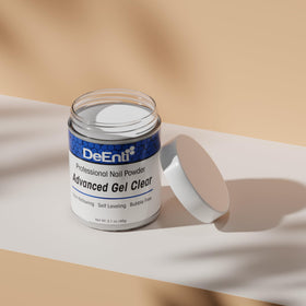 DeEnti before and after extensions showing durable, chip-resistant finish