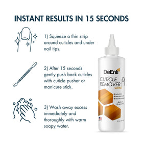 DeEnti citrus cuticle remover gel close-up showing gel texture and easy use