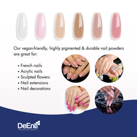 DeEnti packaging label close-up showing product name and professional claims
