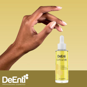 DeEnti hand application with massage showing softened cuticles and improved appearance