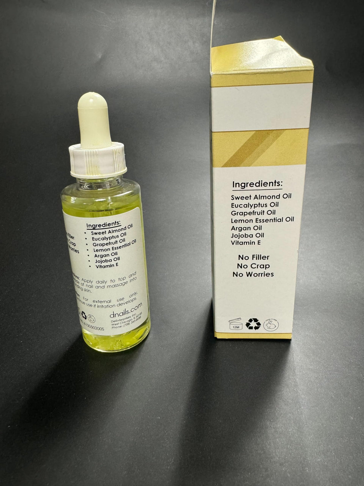 DeEnti label closeup revealing ingredient clarity and usage guidance