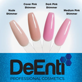 DeEnti powder on a salon station with tools showing pro-ready application setup