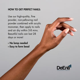 DeEnti powder close-up highlighting fine texture for smooth application benefit