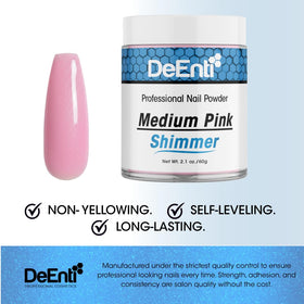 DeEnti powder in use sculpting an extension for precise, long-lasting results