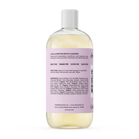 Deep Steep back label listing ingredients and clean formula benefit