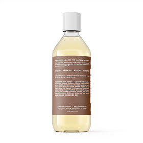 Deep Steep pouring bubble bath from cap to water for easy dosing