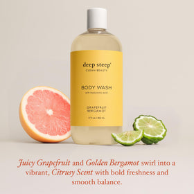 Deep Steep label detail highlighting clean formula benefits
