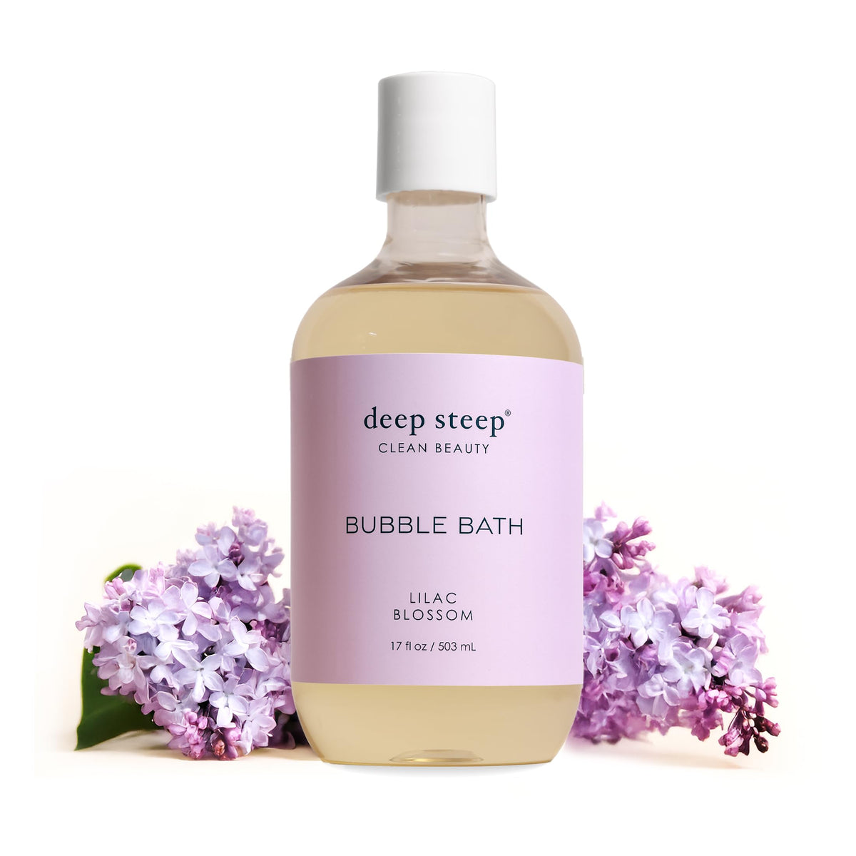 Deep Steep front packaging showing calming lilac scent and gentle formula benefit