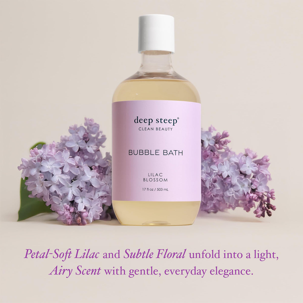 Deep Steep ingredients display with shea butter and aloe highlighting skin nourishment