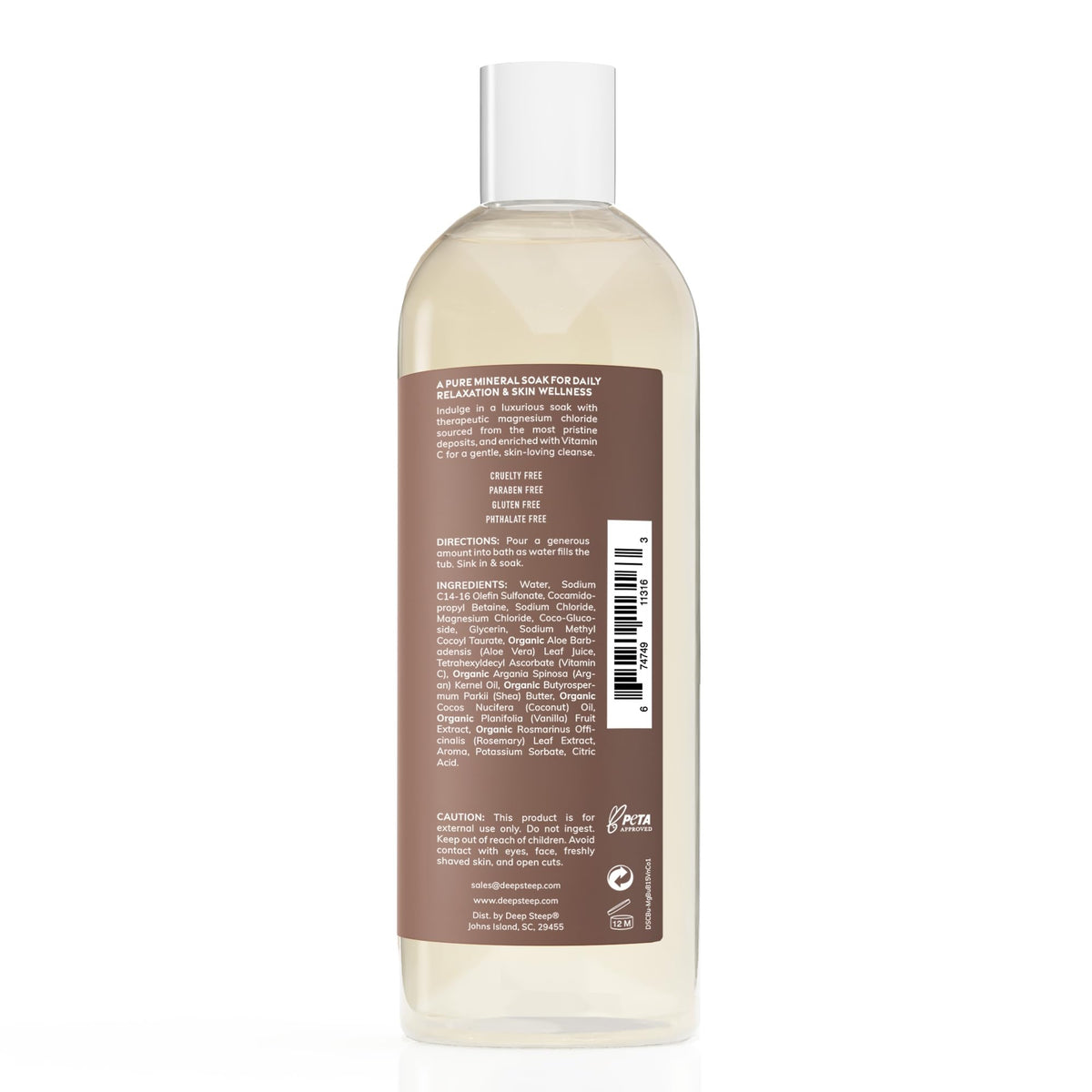 Deep Steep pouring foaming bubble bath texture for hydrating, creamy bubbles