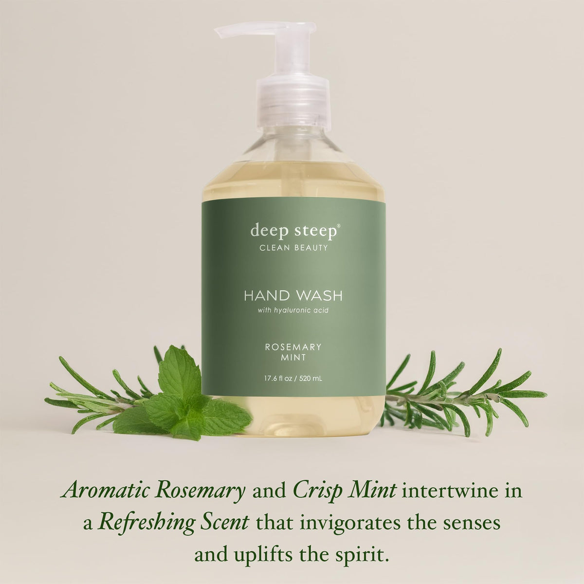 Deep Steep texture close-up highlighting creamy formula that hydrates hands