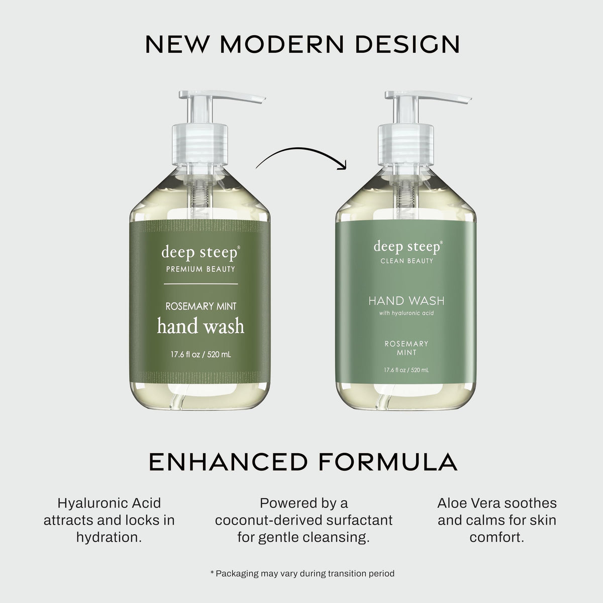 Deep Steep pump dispensing liquid hand wash for convenient, mess-free use