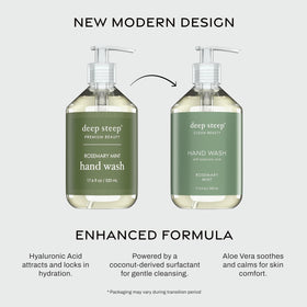 Deep Steep pump dispensing liquid hand wash for convenient, mess-free use