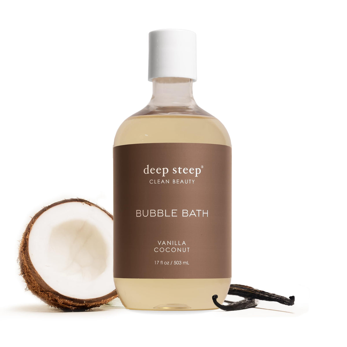Deep Steep front bottle view showing clean formula and calming scent