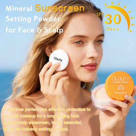 Deepmind close-up texture of fine mineral powder for smooth matte finish