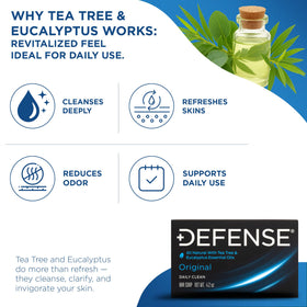Defense Soap lather on hand demonstrating rich foam and quick rinsing benefit after workouts