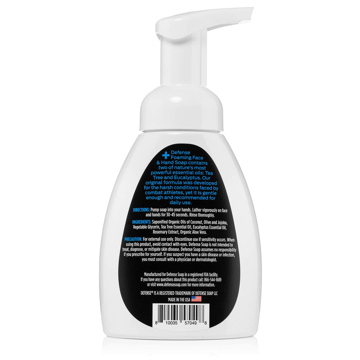 Defense Soap on bathroom counter in lifestyle scene, showing everyday usability