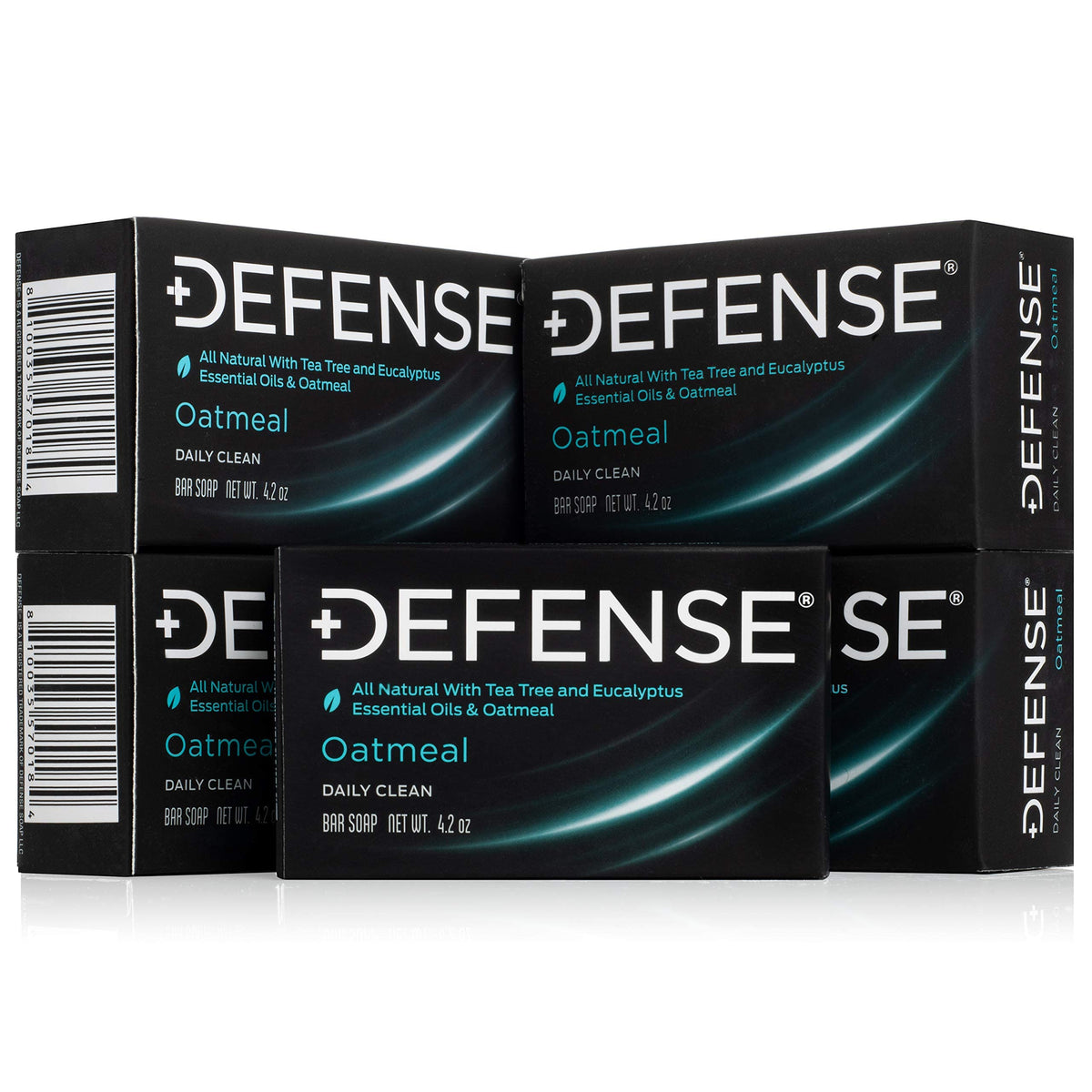 Defense Soap backing of pack with ingredient panel and usage guidance