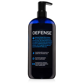 Defense Soap on skin after shower showing refreshed appearance and comfort
