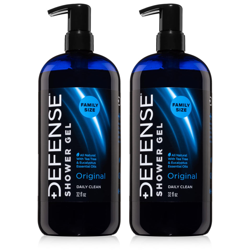 Defense Soap front bottle showing label and 32 oz size for lasting supply