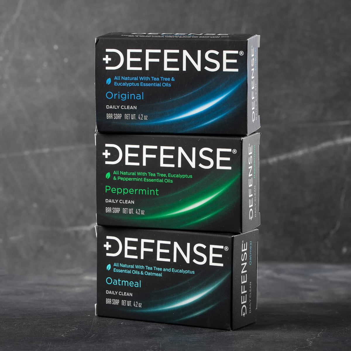 Defense Soap oatmeal bar texture close-up for soothing skin benefit