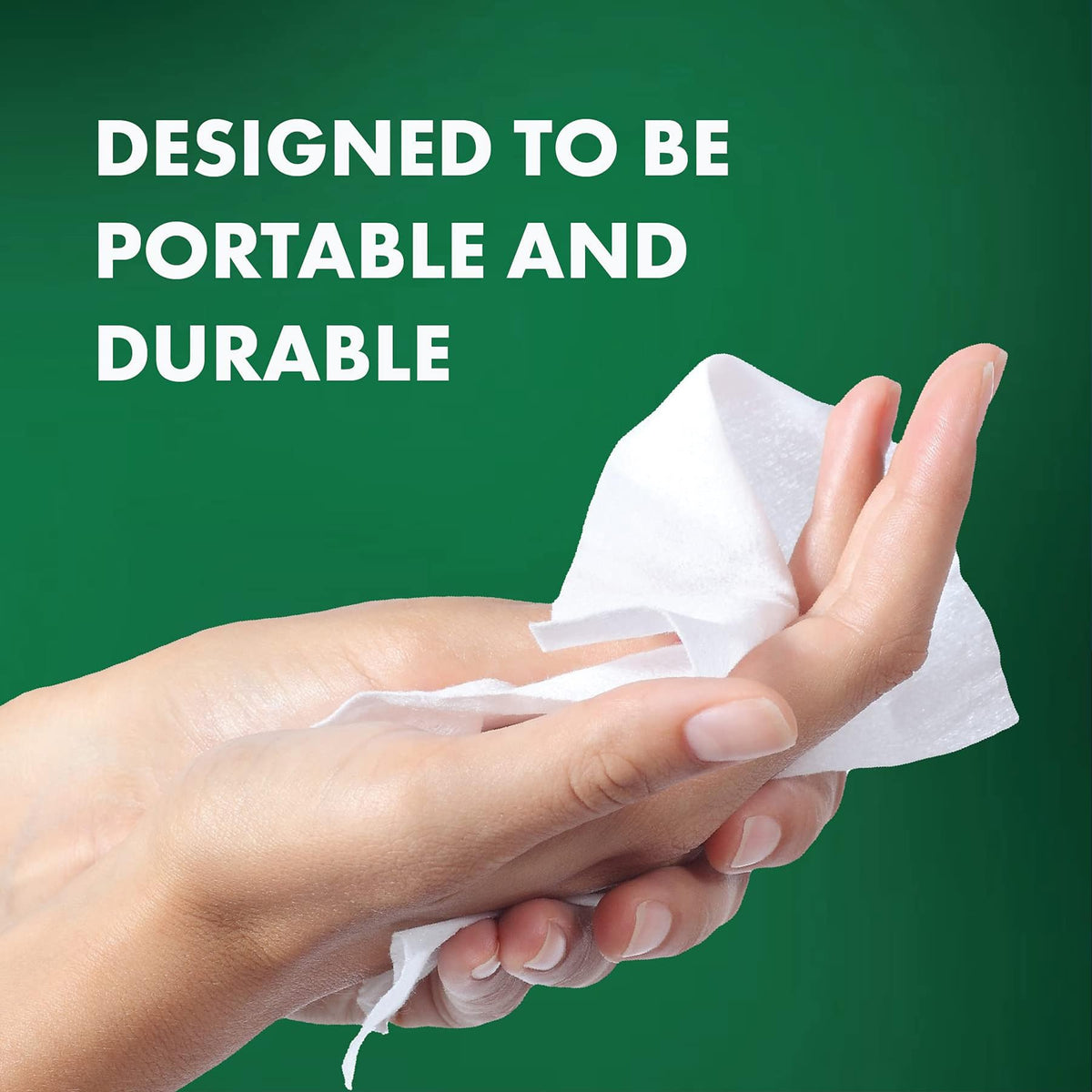 Person using Defense Soap wipe demonstrating quick post-workout refresh