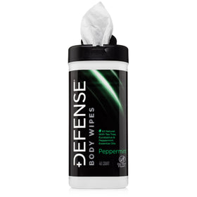 Resealable tub lid of Defense Soap wipes showing moisture retention benefit
