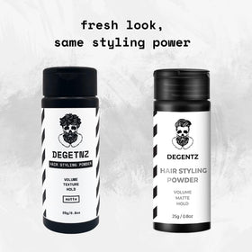 DEGENTZ application at roots demonstrating easy use and instant volume