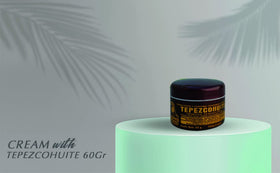 Del Indio Papago with tepezcohuite plant visual suggesting botanical soothing benefit