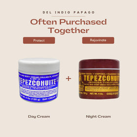 Del Indio Papago in nighttime routine setting showing soothing skin benefit