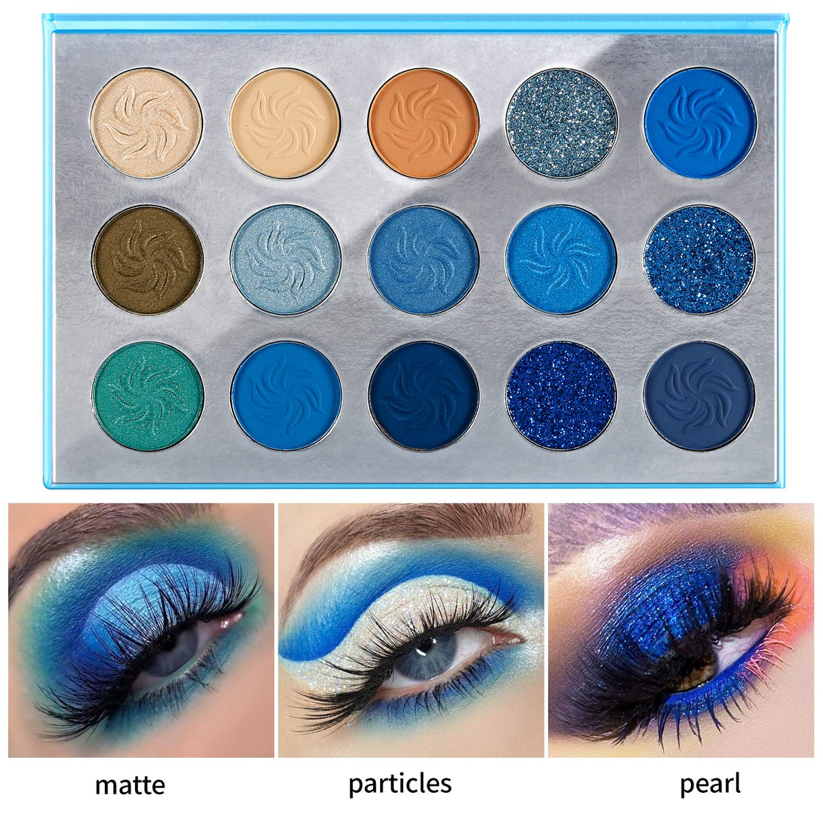 DE'LANCI fingertip applying glitter showing easy pickup and concentrated sparkle