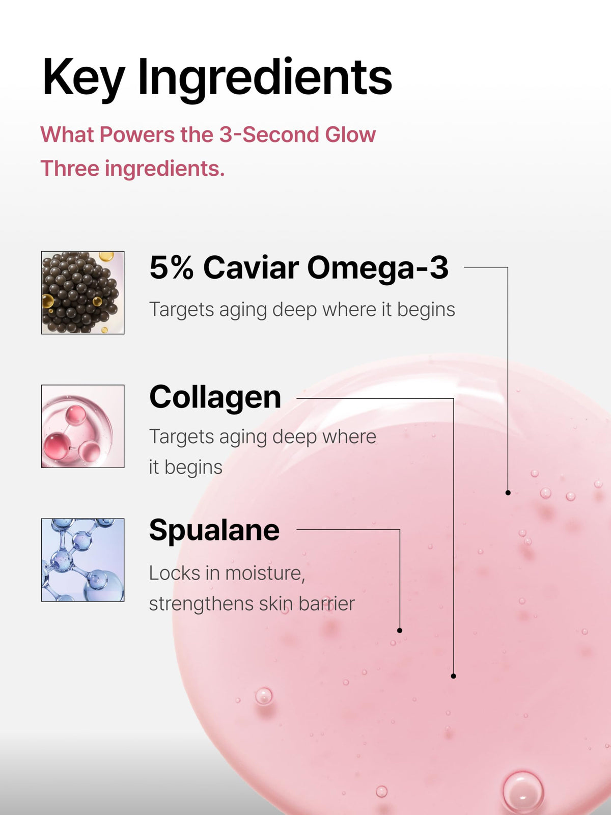 Delere serum texture droplet demonstrating lightweight absorption