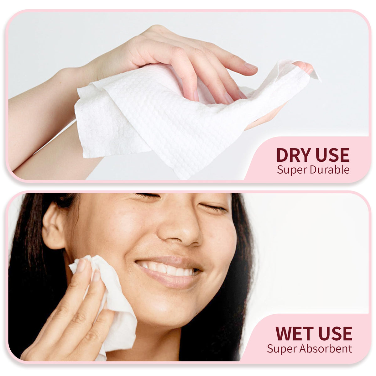 Deluwire wipe removing makeup gently without irritation or residue