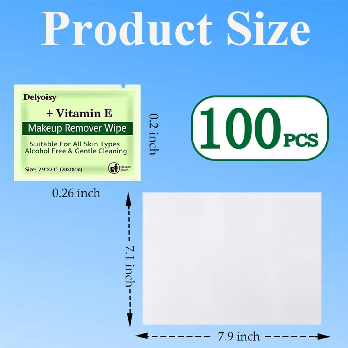 Delyoisy wipe fabric texture detail illustrating soft, non-woven surface for gentle removal