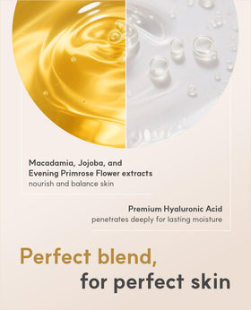 De:maf pump dispensing serum, demonstrates easy, mess-free application