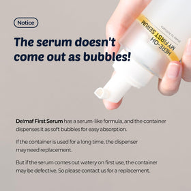 De:maf serum in bathroom flatlay portraying everyday use convenience
