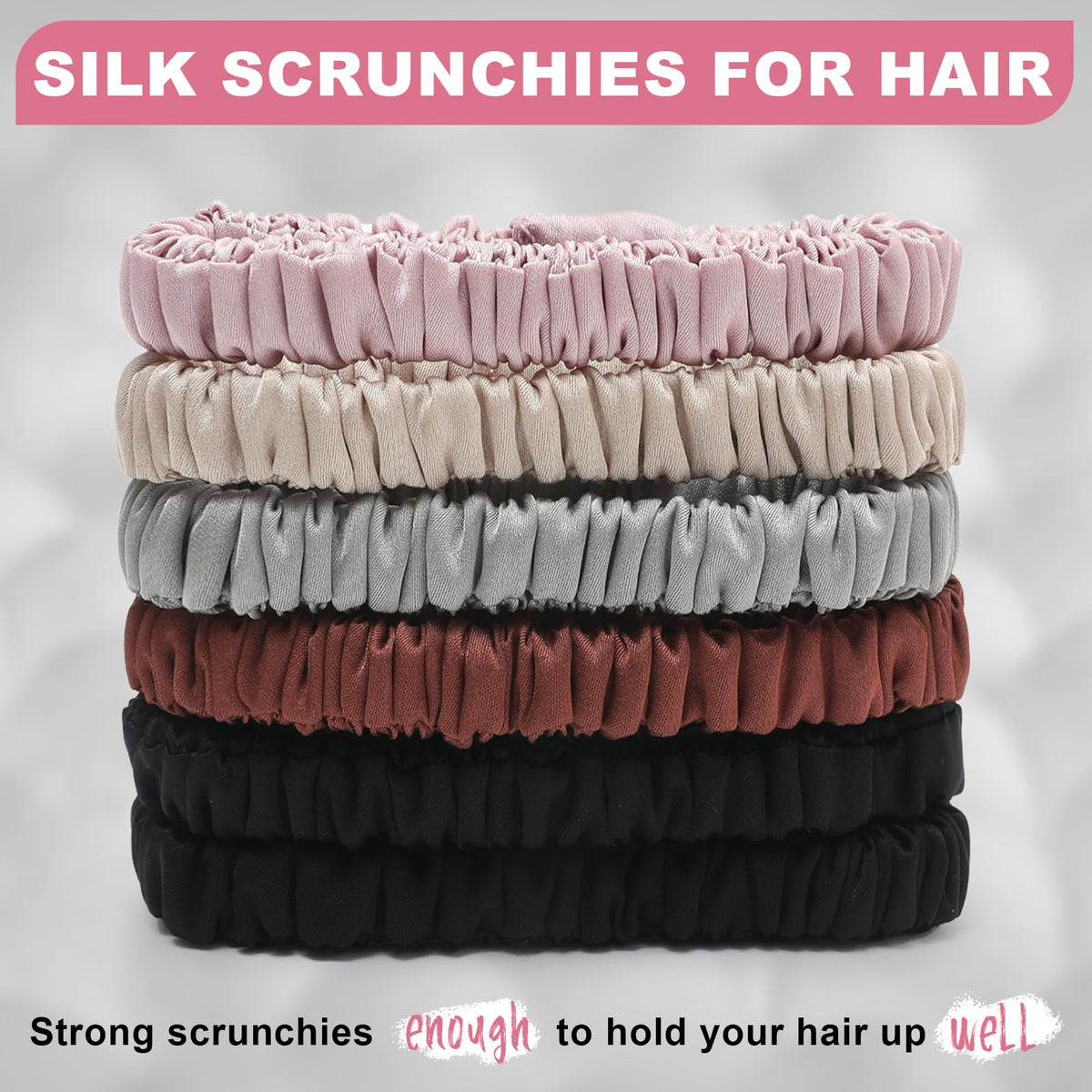 DEMAZALO close-up of mulberry silk texture highlighting smooth finish and gentle hold