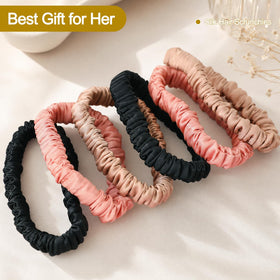 DEMAZALO styled gift box with silk scrunchies, thoughtful present for her