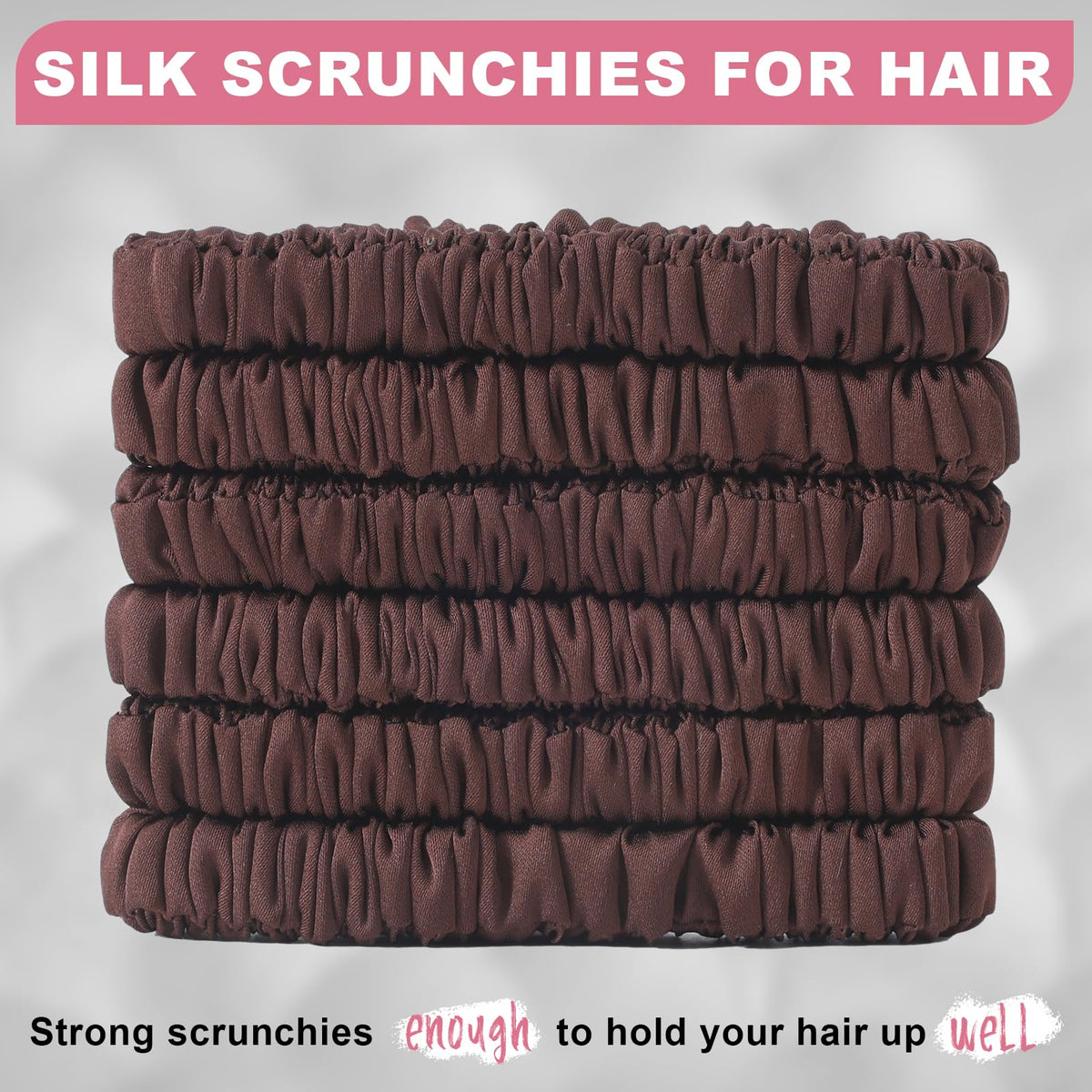 DEMAZALO close-up of mulberry silk texture, silky surface reduces hair friction