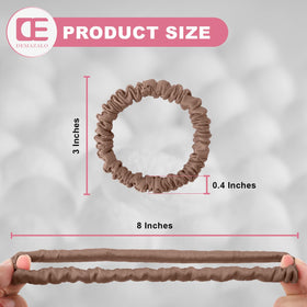 DEMAZALO scrunchie worn on wrist as accessory, convenient styling benefit