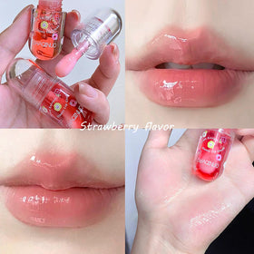 DENESTUP peach flavor tube highlighting warm sheen and subtle fruity scent benefit