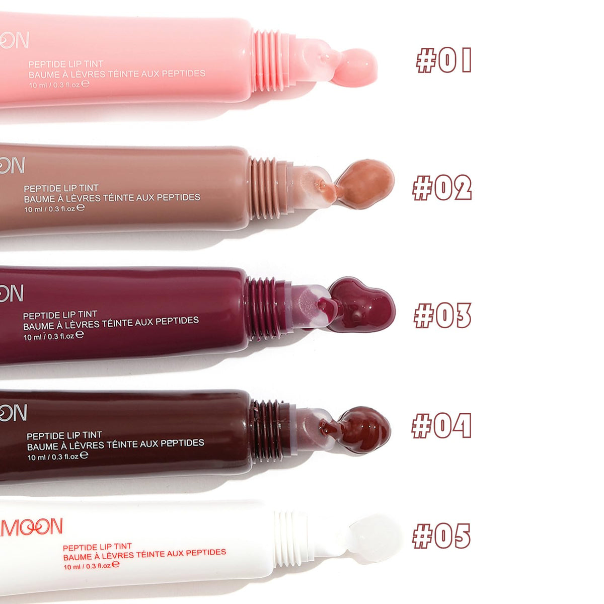 DENESTUP five-shade swatches on arm showing shade range