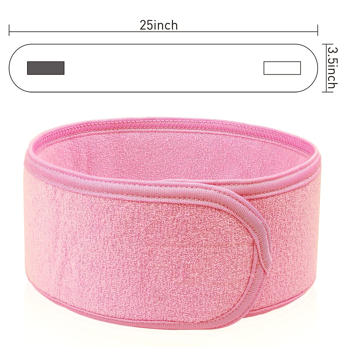 Denfany headband worn during face wash keeping hair back and protecting hairstyle