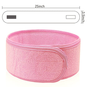 Denfany headband worn during face wash keeping hair back and protecting hairstyle