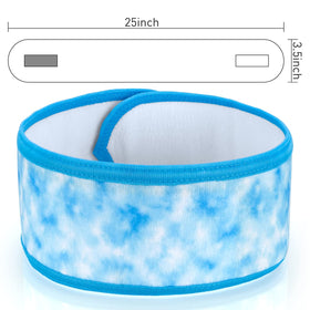 Denfany headband worn during facial care to keep hair dry and neat