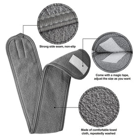 Denfany magic-tape detail illustrating adjustable fit that prevents slipping