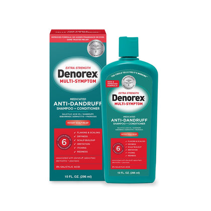 Denorex front bottle 10oz showing label and usage benefit