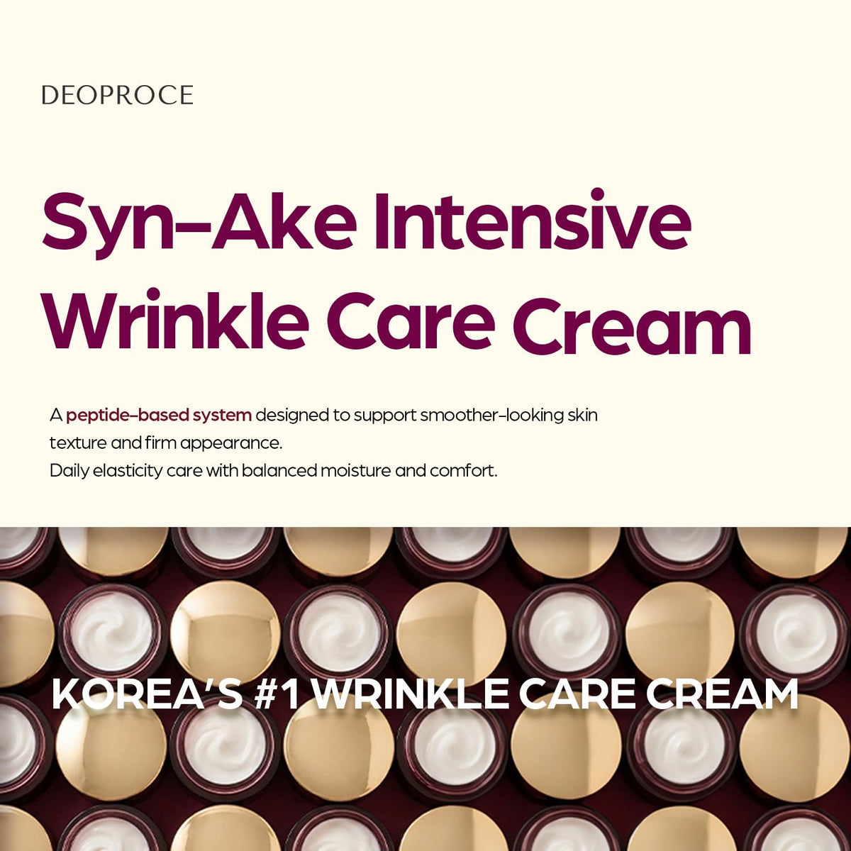 Deoproce product being applied to face and neck, demonstrating lightweight hydration