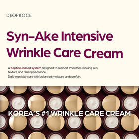 Deoproce product being applied to face and neck, demonstrating lightweight hydration
